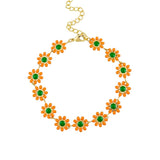 Orange Daisy Garden Bracelet