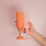 Unbreakable Seff| Champagne Flute | Peach - Petal