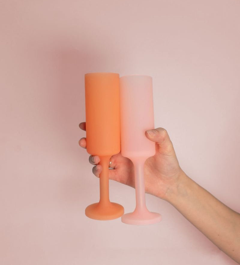 Unbreakable Seff| Champagne Flute | Peach - Petal