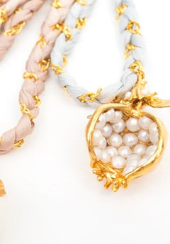 Short Pomegranate Silk Necklace