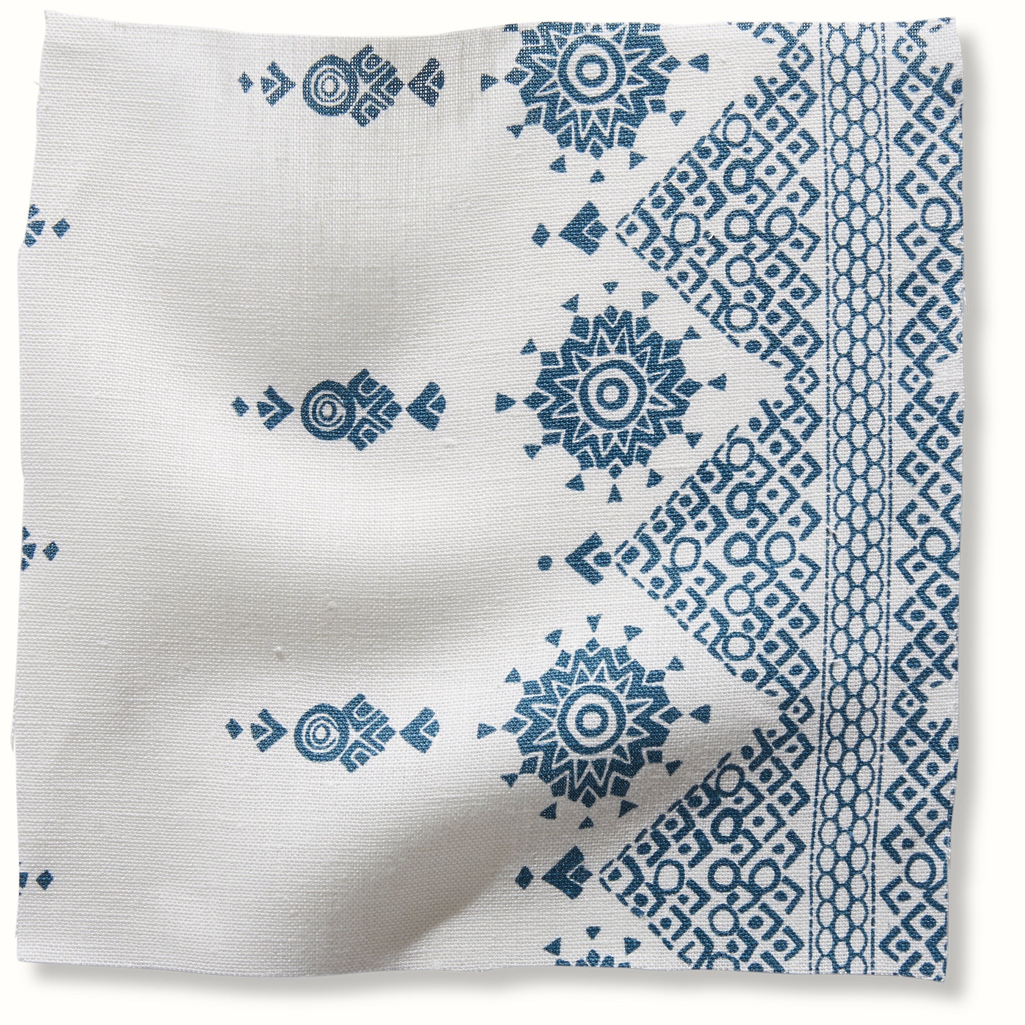 Carmania Blue on White fabric by Peter Dunham, reference 111CRM12