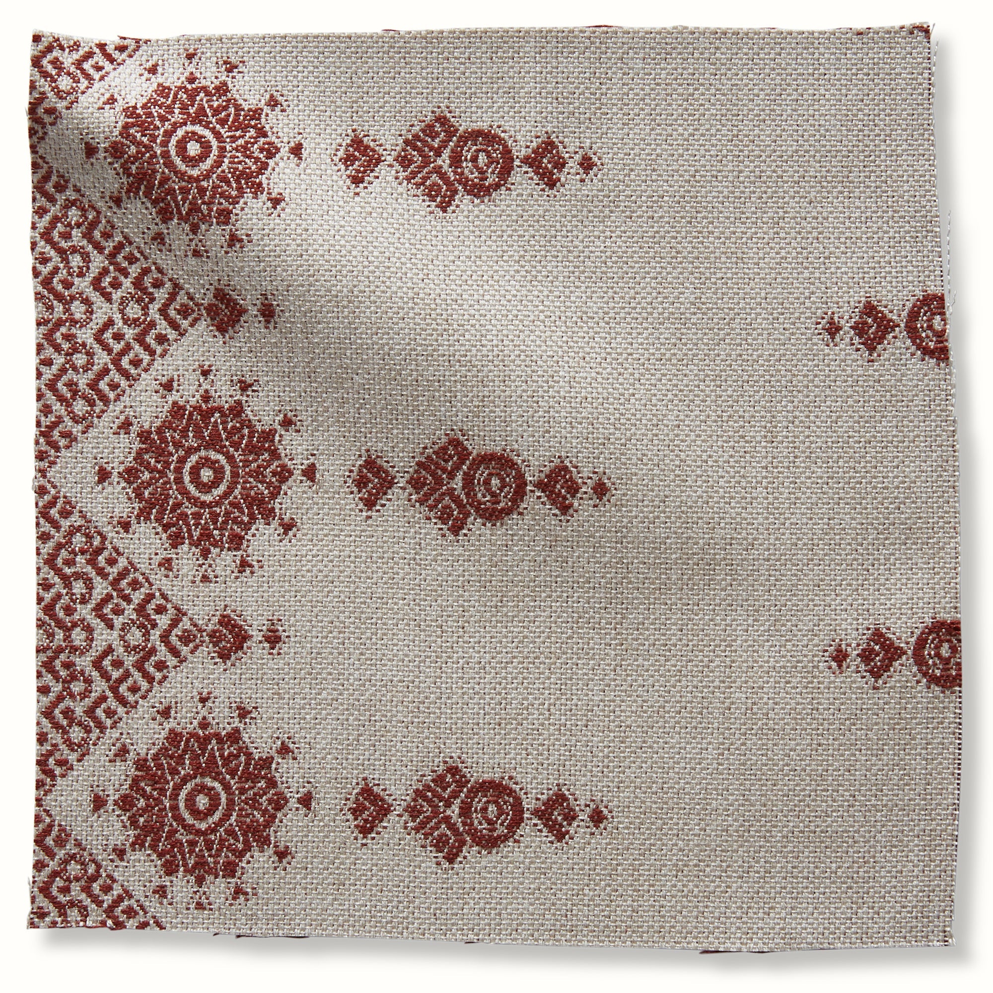 Carmania Red on Natural fabric by Peter Dunham, reference 131CRM04