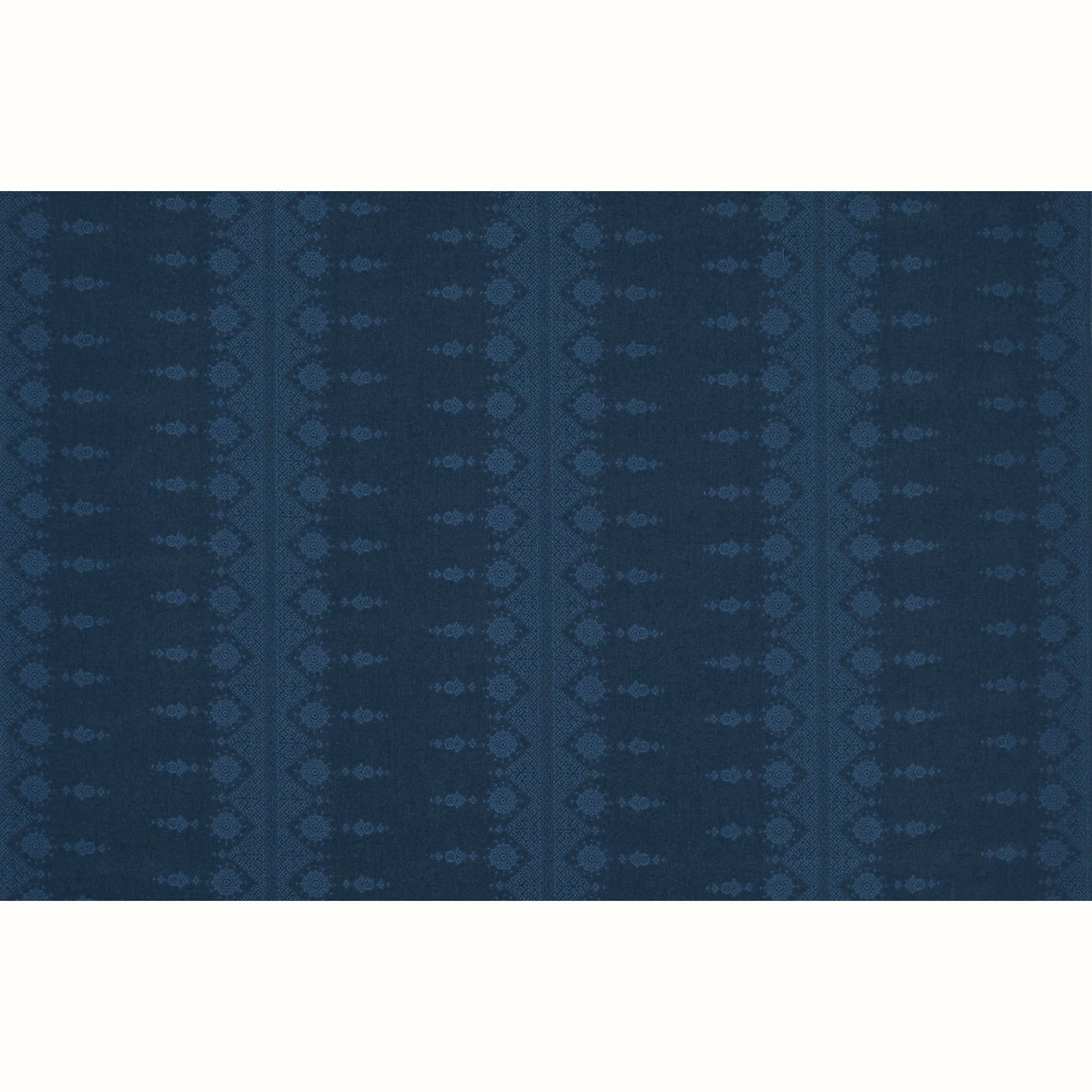Carmania Midnight on Indigo fabric by Peter Dunham shown in detail, reference 131CRM08