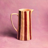 Striped Jug - Pink & Burgundy