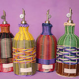 Woven Oil Pourer - Green/Red