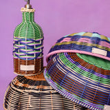 Woven Oil Pourer - Brown/Green