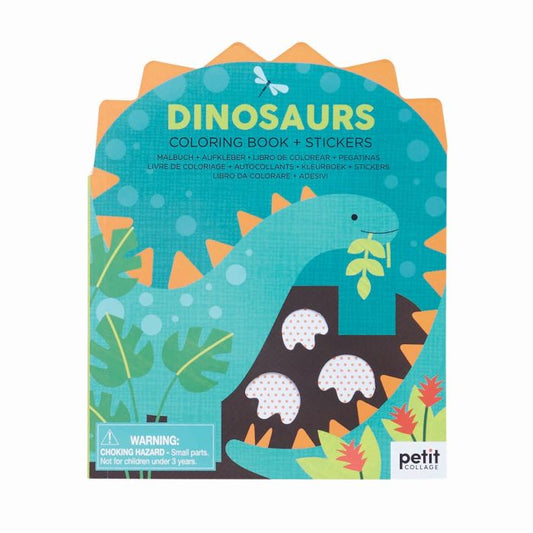 COLOURING BOOK  WITH STICKER DINOSAUR