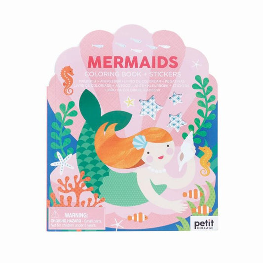 COLOURING BOOK WITH STICKERS - MERMAID