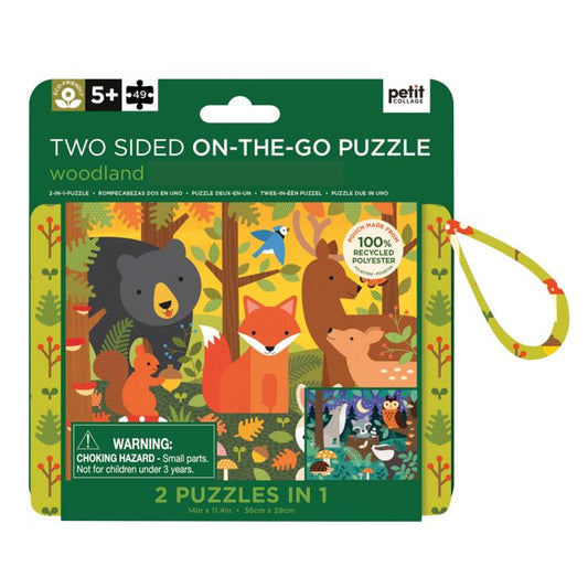 TWO  SIDE ON THE GO PUZZLE - WOODLAND