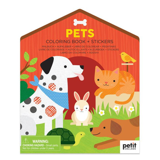 COLOURING BOOK WITH STICKER - PETS