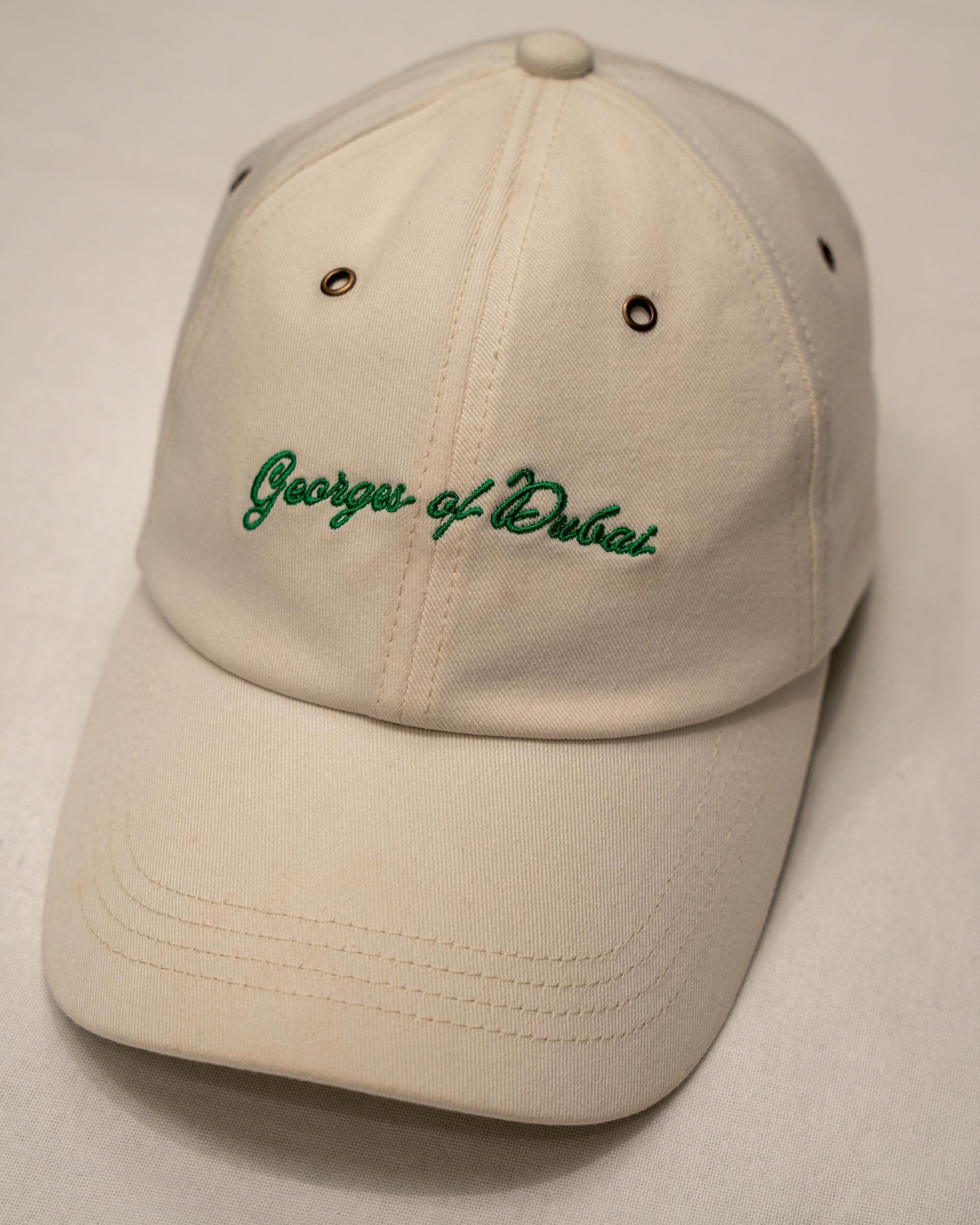 GEORGES OF DUBAI CAP - WHITE & GRASS GREEN