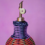 Woven Oil Pourer - Green/Red