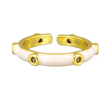 White and Pink Crystal Ring