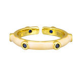 Oil and Navy Crystal Ring