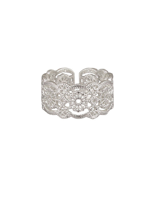 SILVER FILIGREE CUFF RING