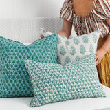 Scopello Emerald Linen Cushion - 50cm