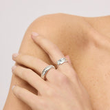 Silver Braided Cuff Ring