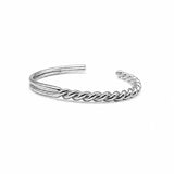 Silver Half and Half Cuff