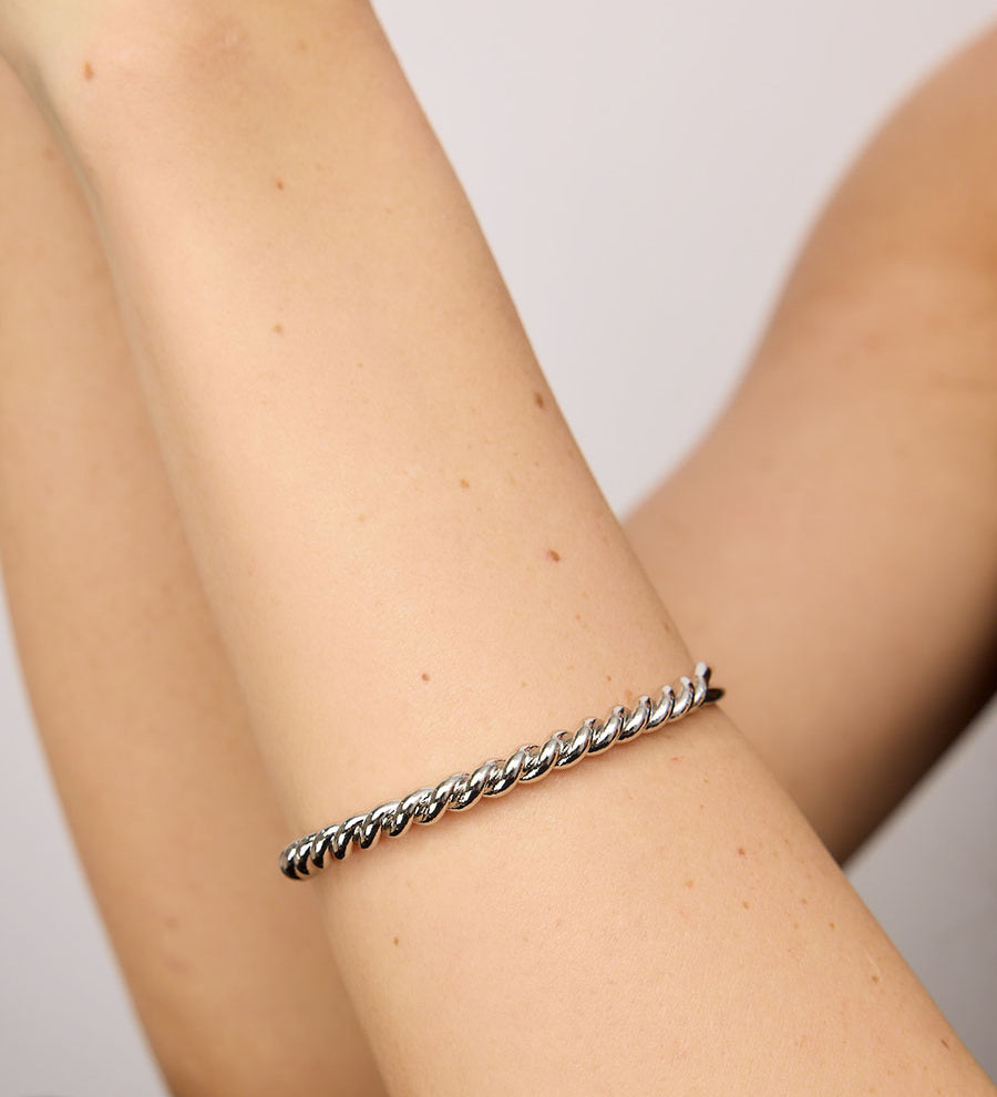 Silver Half and Half Cuff