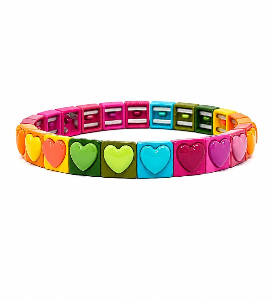 Spring Heart Tile Bracelet