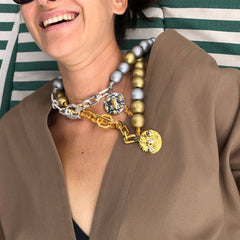STUDIO 54 NECKLACE - SILVER - GEORGES of Dubai