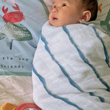 Organic Muslin Swaddle - Ocean