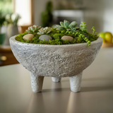 Tiana Composite Footed Bowl - Taupe