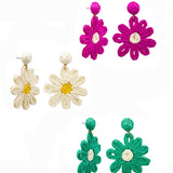 Raffia Daisy Earring
