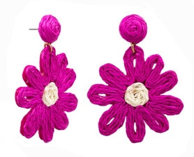 Raffia Daisy Earring