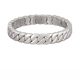 Silver Twist Rope Bracelet