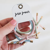 Pastel Piper Hair Ties - Set of 5