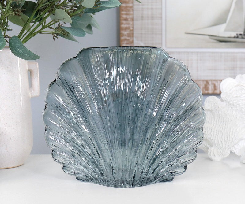 SCHALE GLASS VASE - BLUE