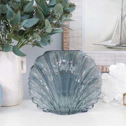 SCHALE GLASS VASE - BLUE