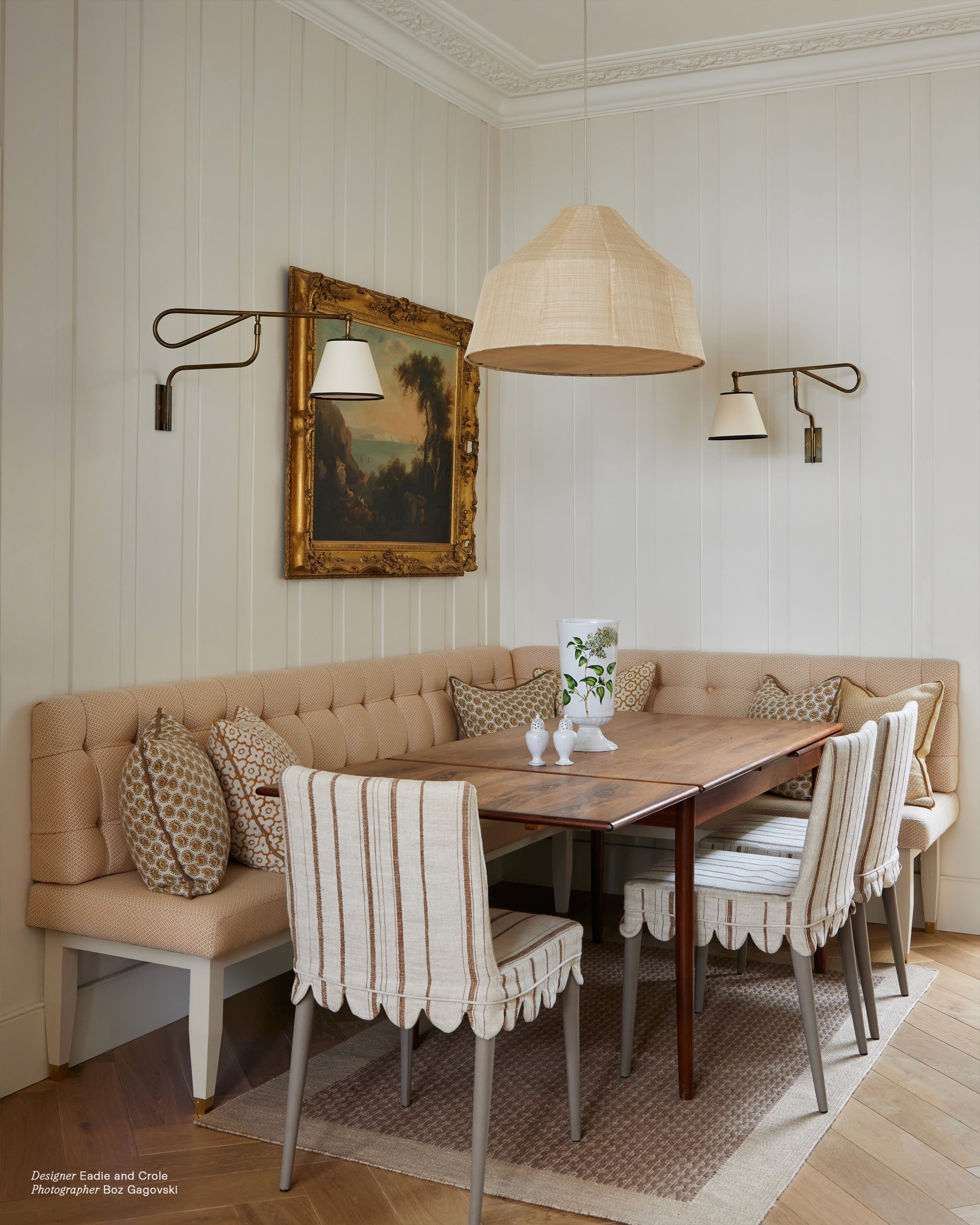 Lyon Saffron fabric by Walter G shown in a styled interior, reference LINN21.008