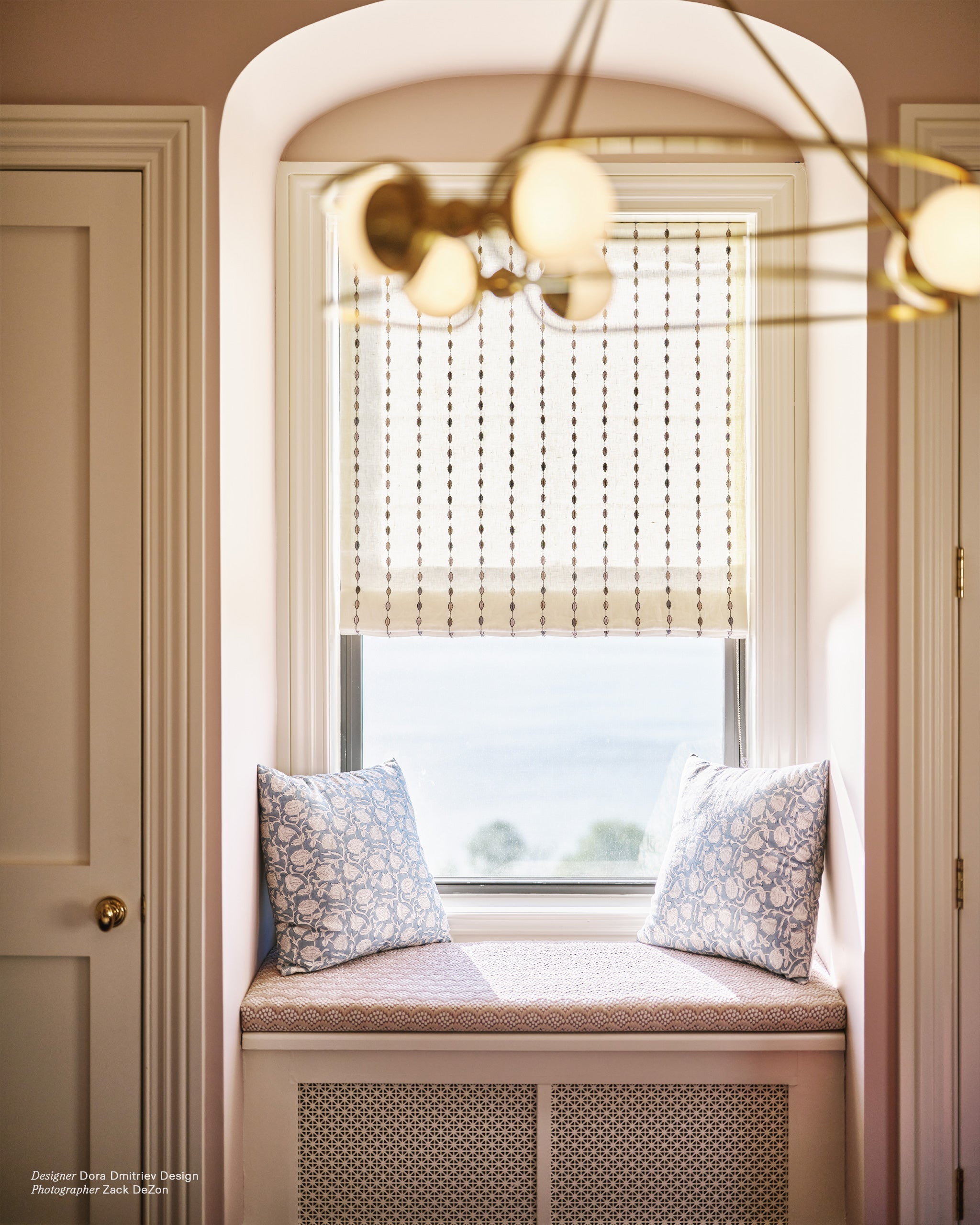 Marbella Azure fabric by Walter G shown in a styled interior, reference LINN22.004
