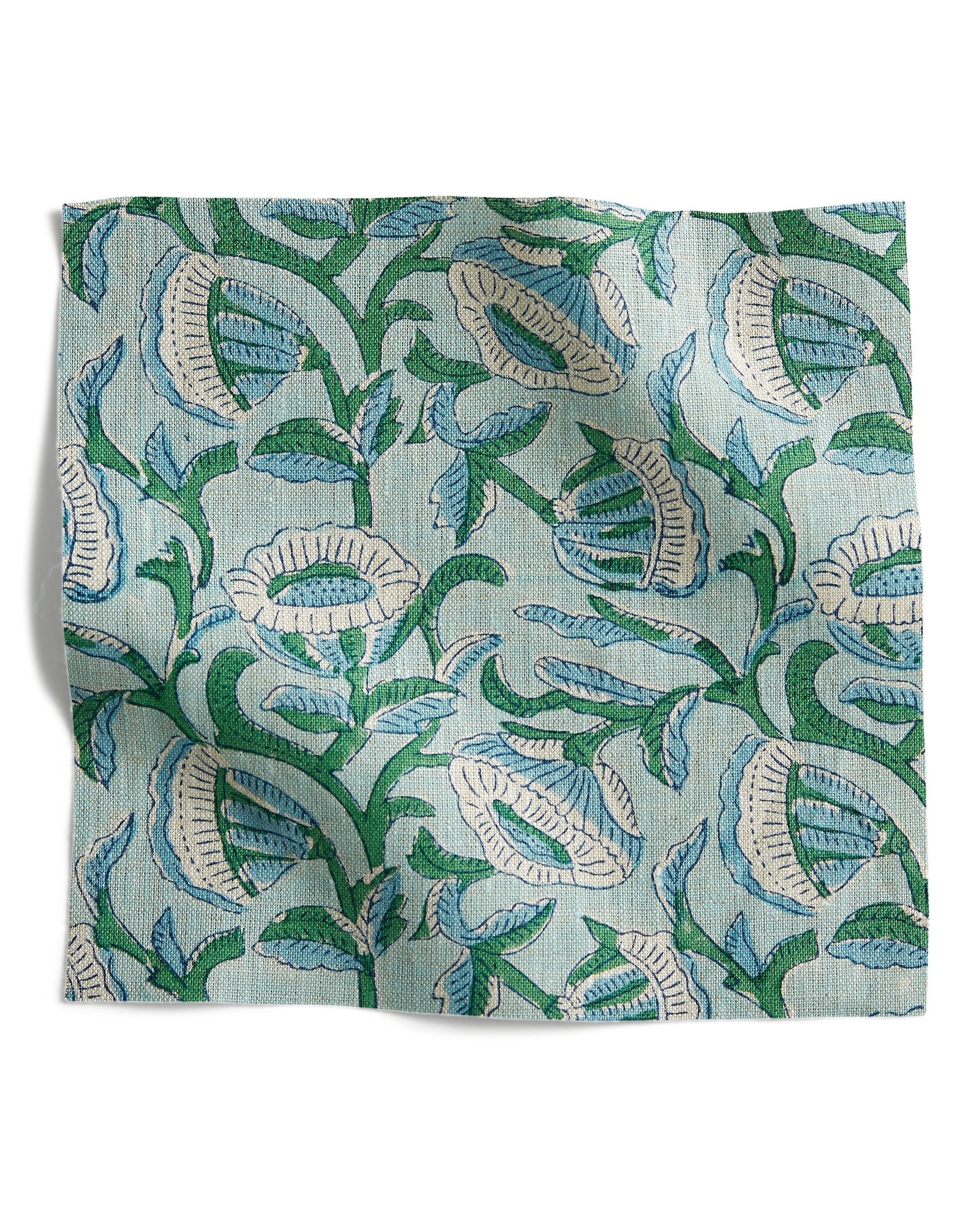 Marbella Emerald fabric by Walter G, reference LINN22.006