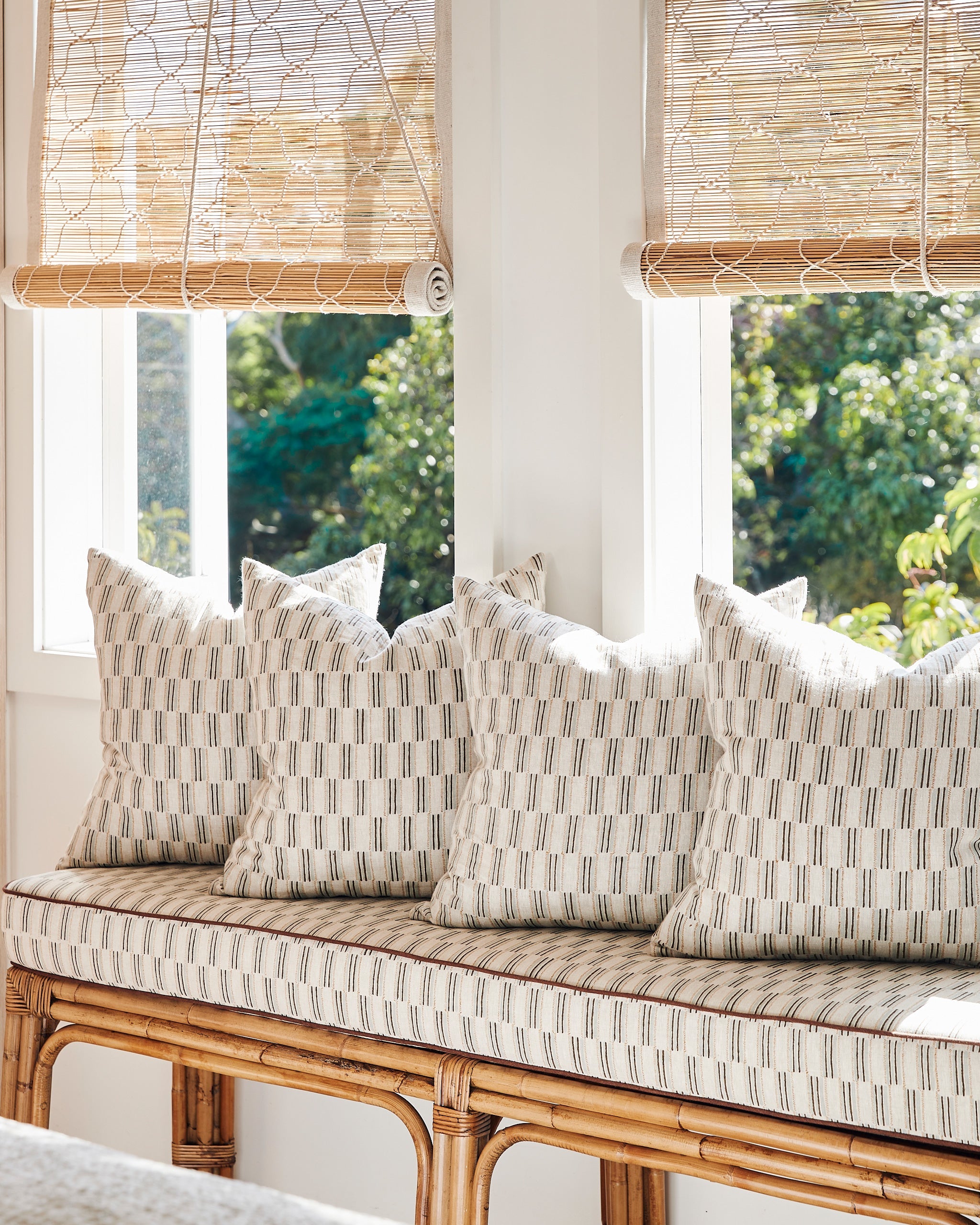 Lagos Sahara fabric by Walter G shown in a styled interior, reference LINN24.004