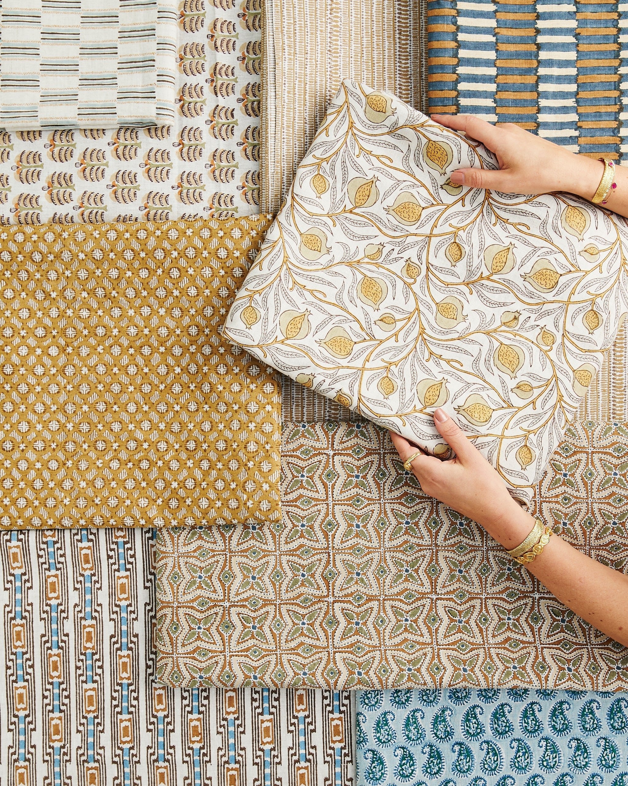 Shijo Saffron fabric by Walter G shown in a styled interior, reference LINN25.005
