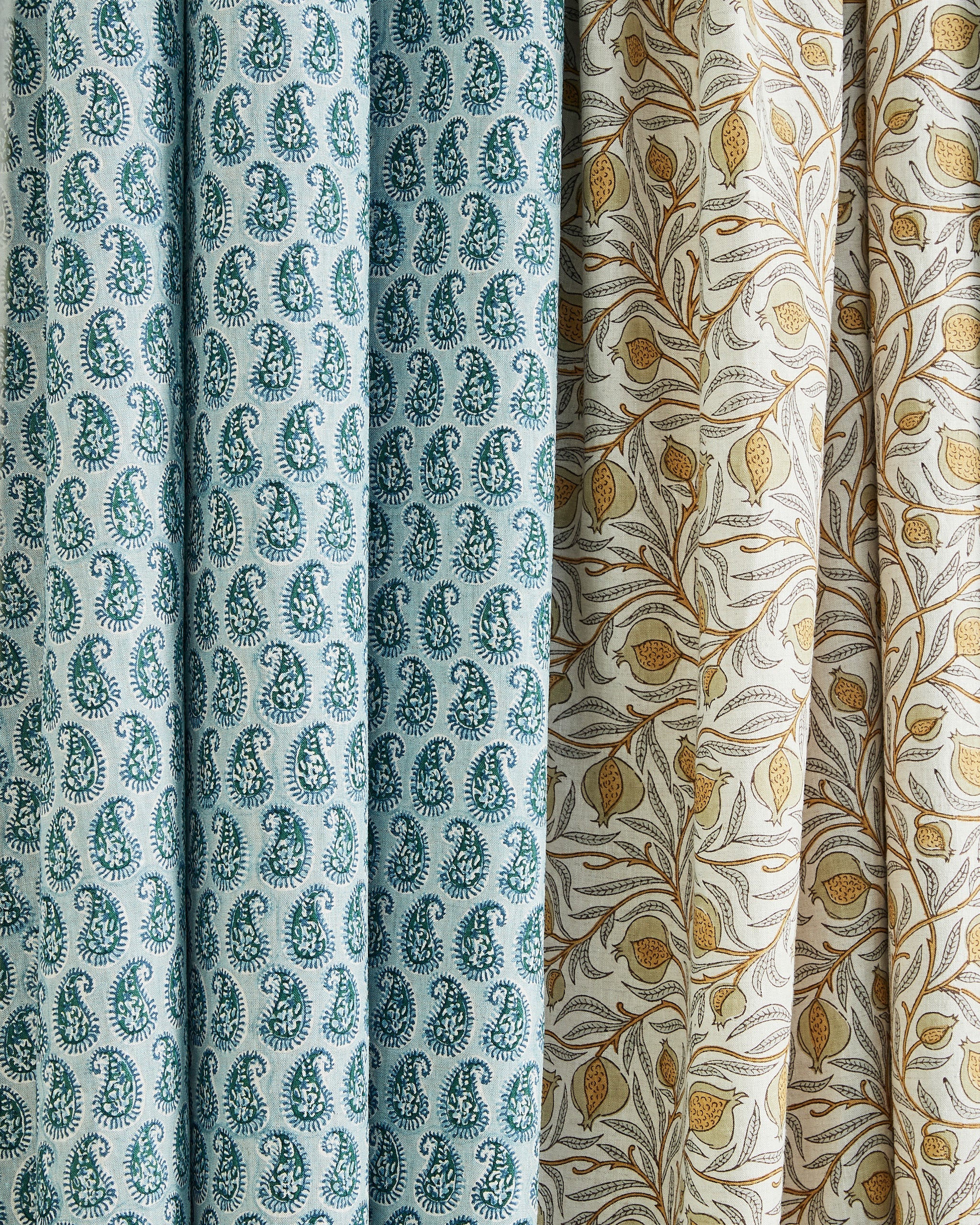 Simrane Byzantine fabric by Walter G shown in a styled interior, reference LINN25.006