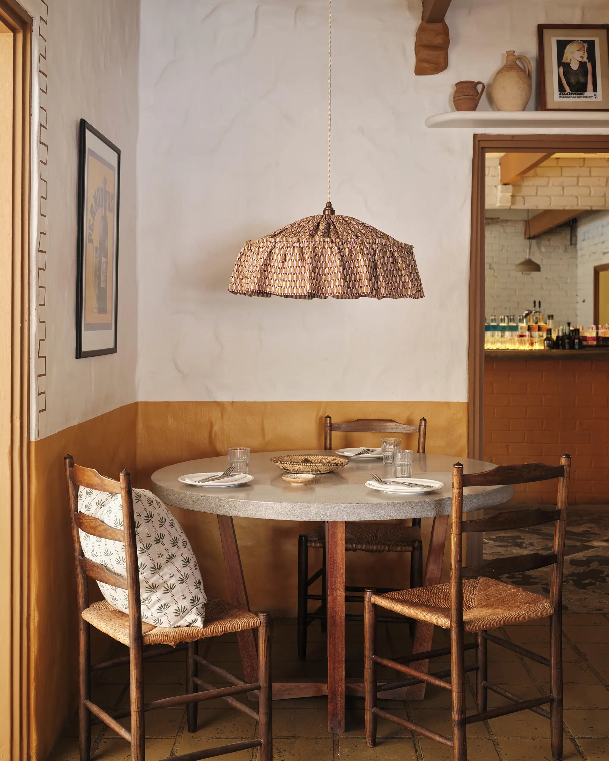 Rumi Moonflower fabric by Walter G shown in a styled interior, reference LINN26.006