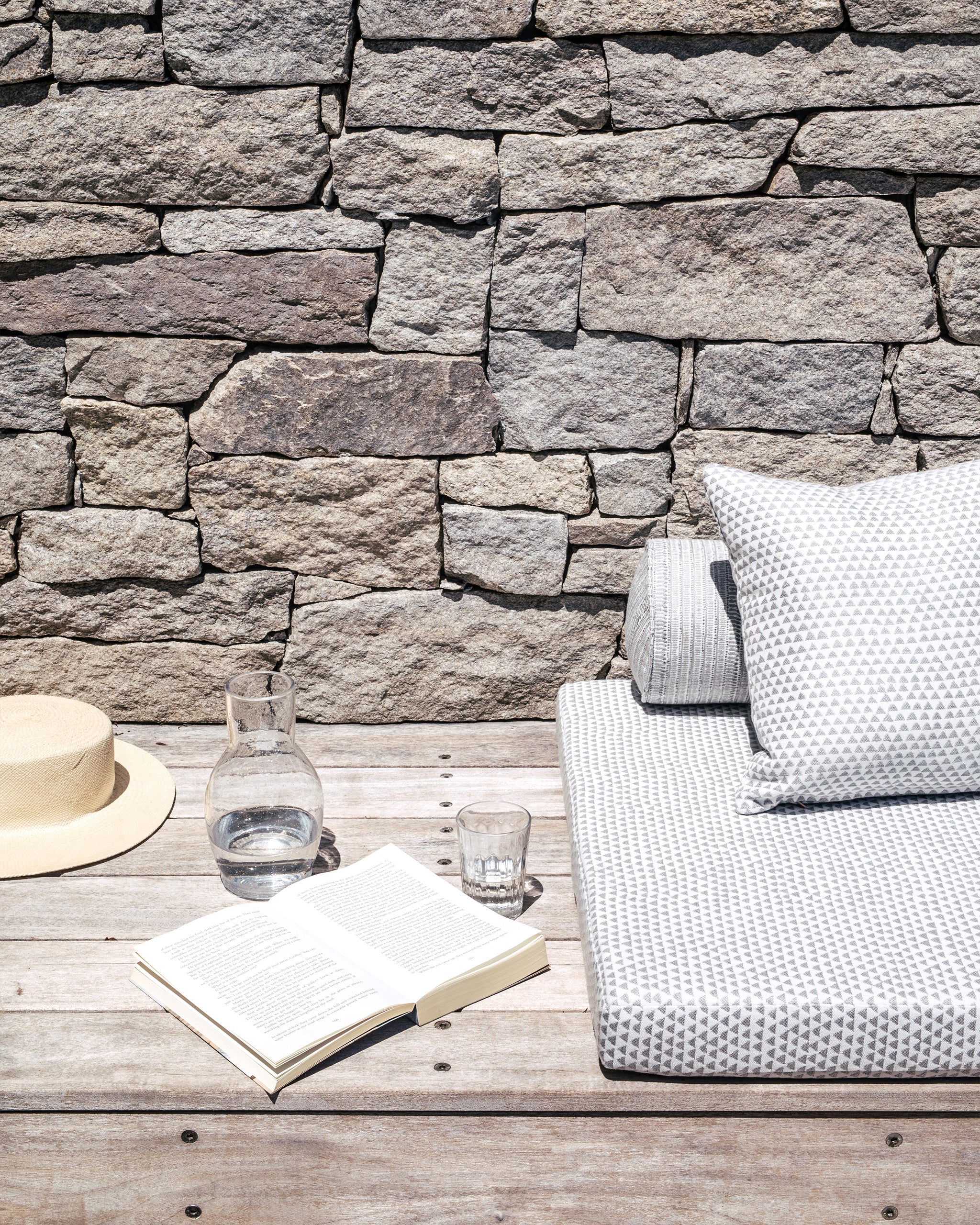 Huts Albatross fabric by Walter G shown in a styled interior, reference SUNB20.002