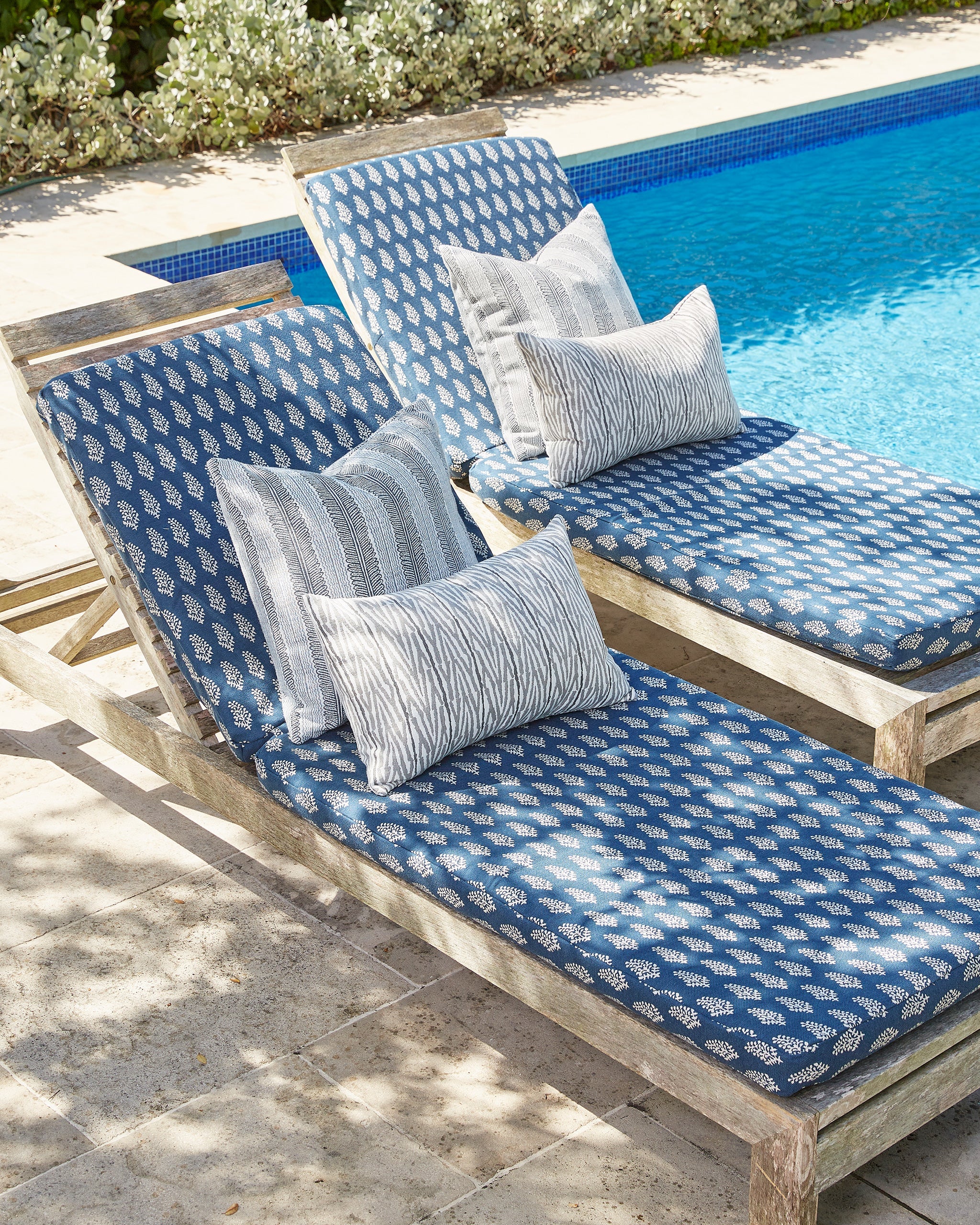 Lucknow Atlantic fabric by Walter G shown in a styled interior, reference SUNB23.002