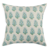 Zardosi Emerald Linen Cushion - 50cm