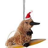 Christmas Ornament - Platypus with Surfboard