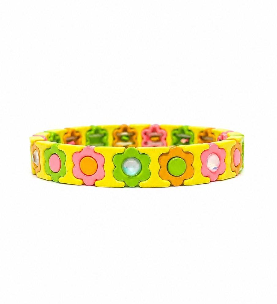 Yellow Daisy Tile Bracelet