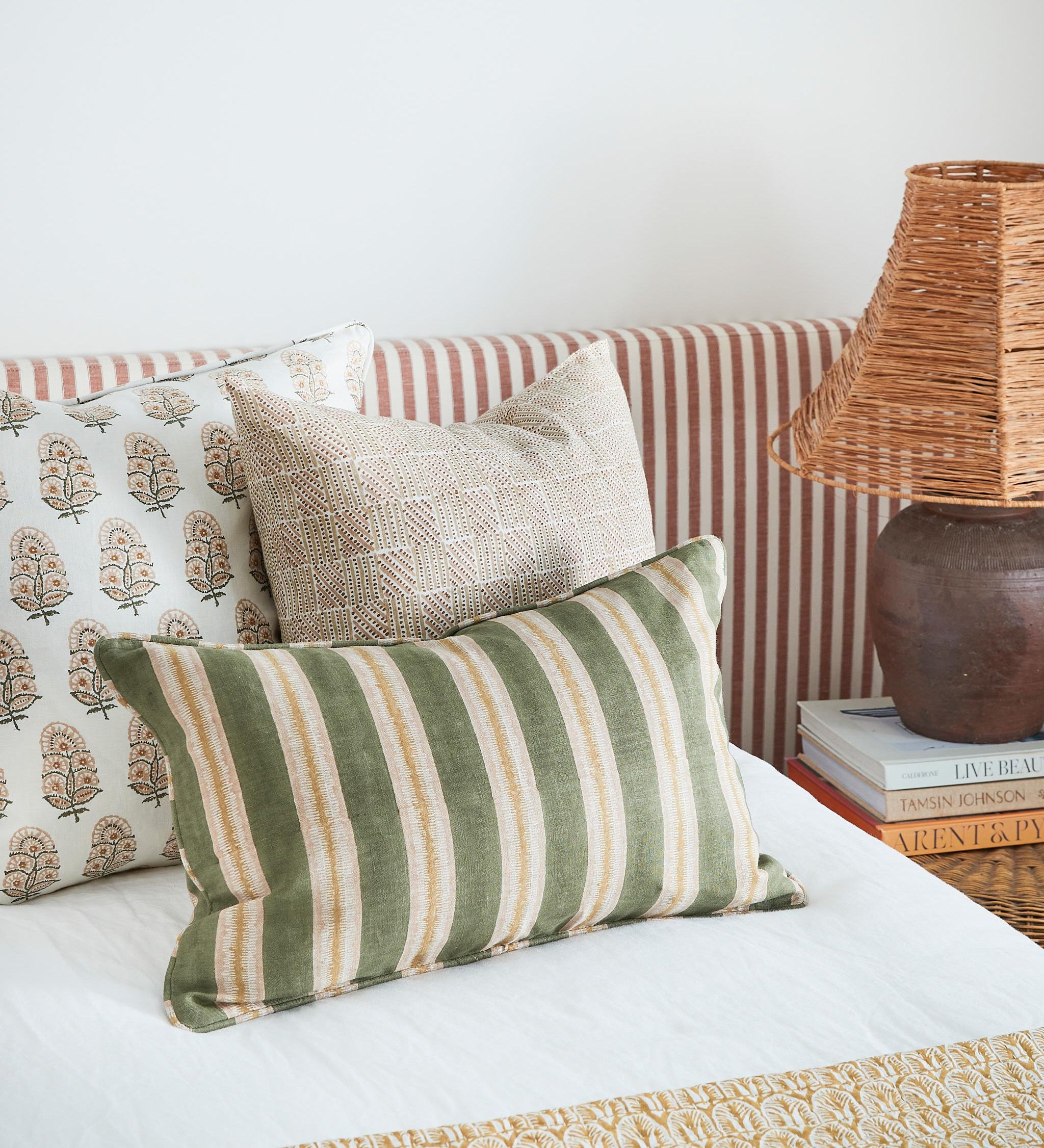 Zardosi Shell Linen Cushion -  55cm