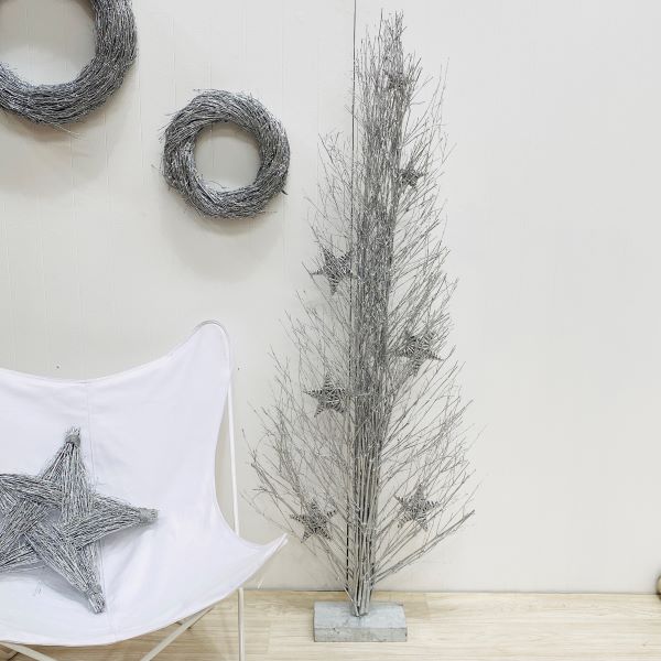 KRISSY TREE SILVER with STARS