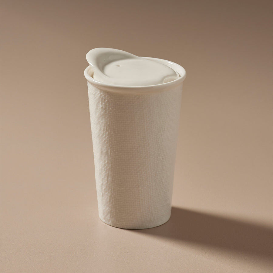 IT'S A KEEPER CERAMIC CUP - WHITE LINEN