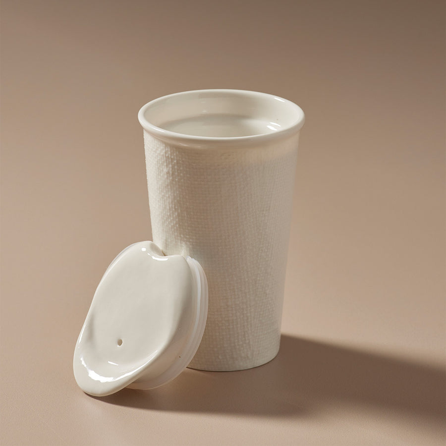 IT'S A KEEPER CERAMIC CUP - WHITE LINEN