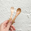 NATURAL WOOD FIRST CUTLERY SET